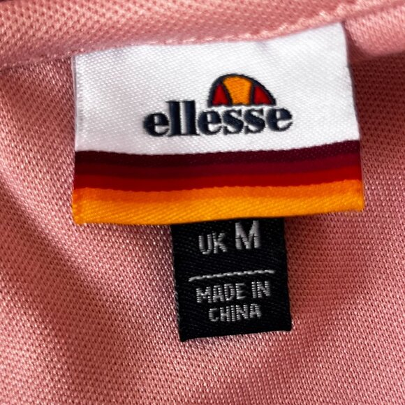 Ellesse Rimini Track Jacket Men's Medium M Pink Blue Stripes Retro Zip Up Sport - Picture 10 of 15